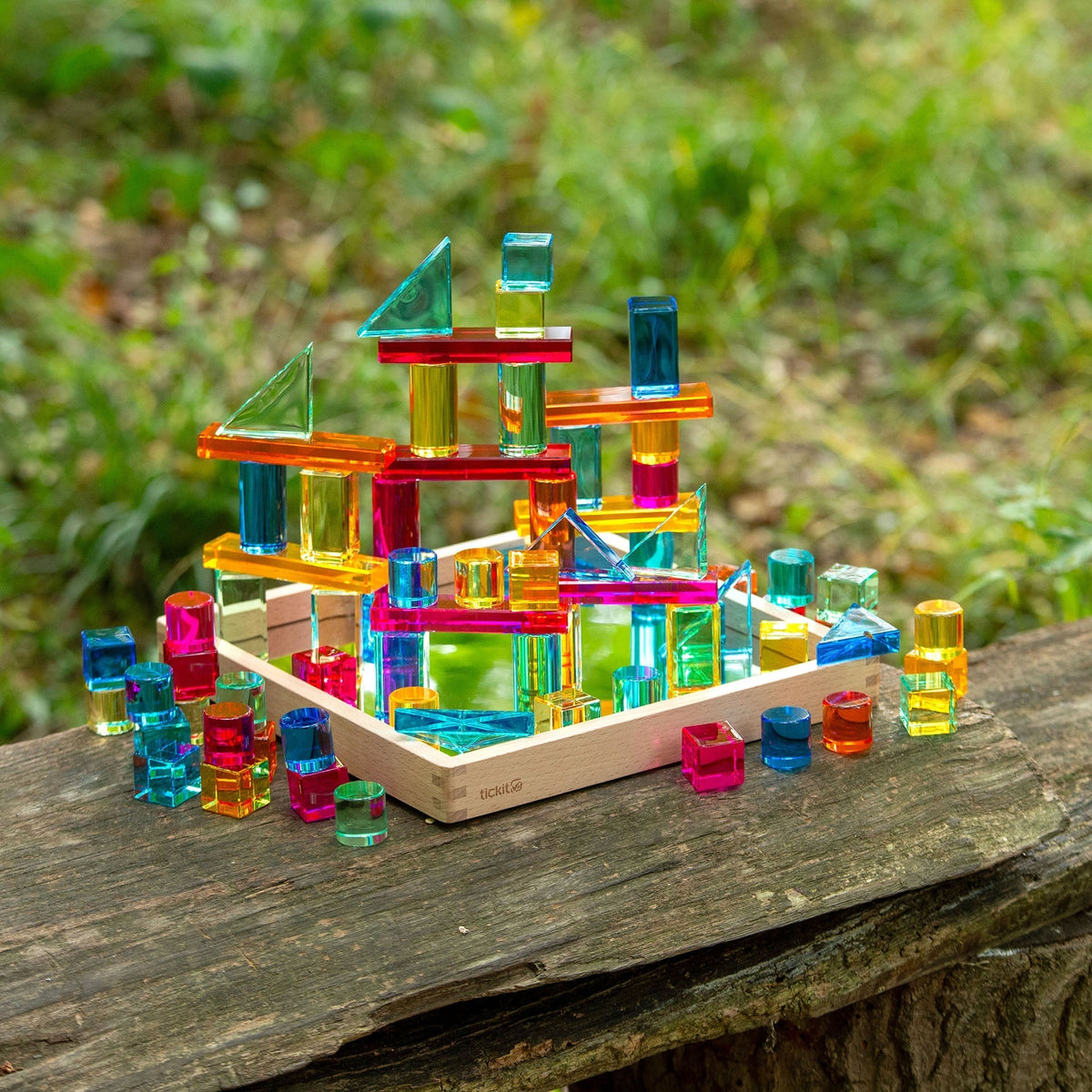 Gem Building Shapes Mirror Tray