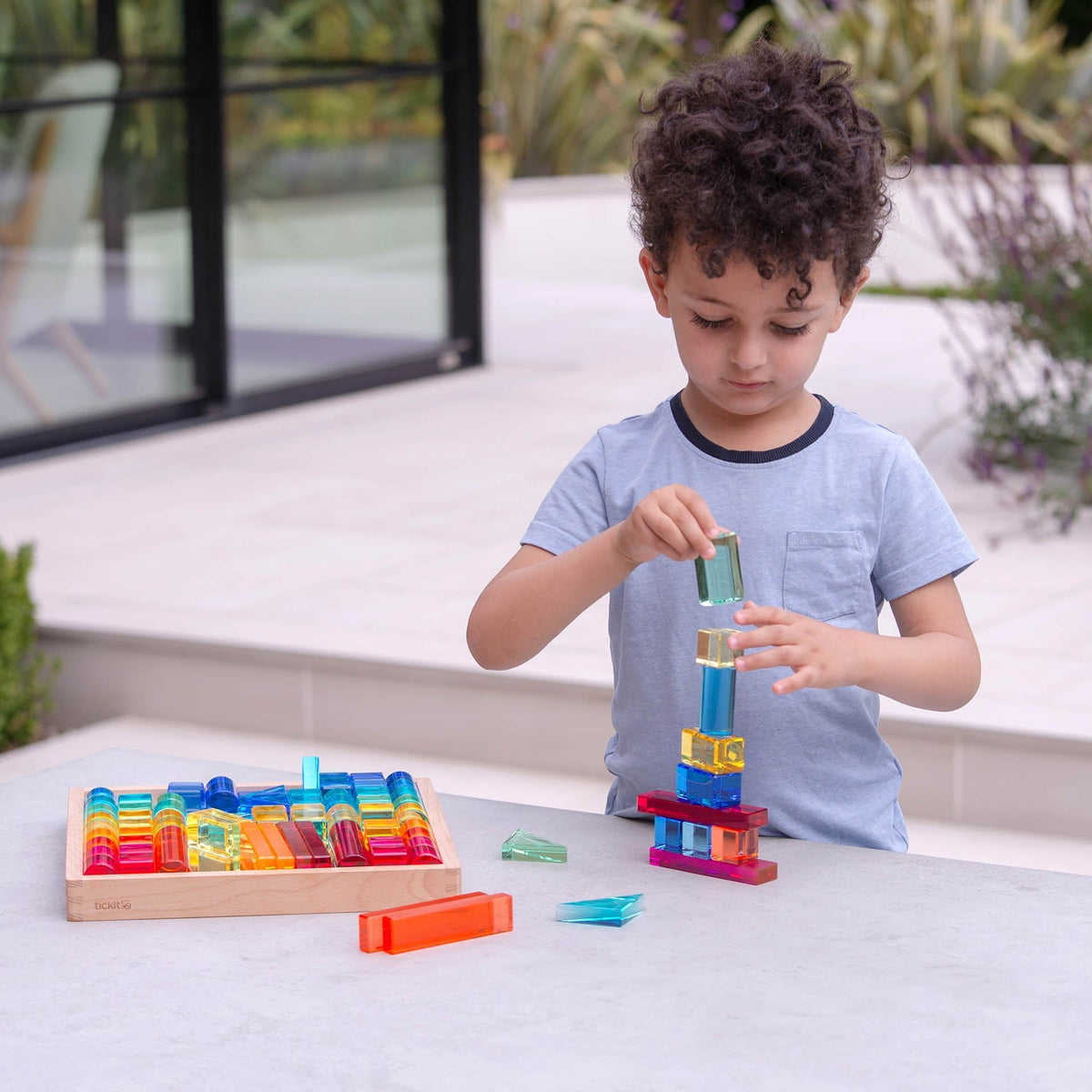 Gem Building Shapes Mirror Tray