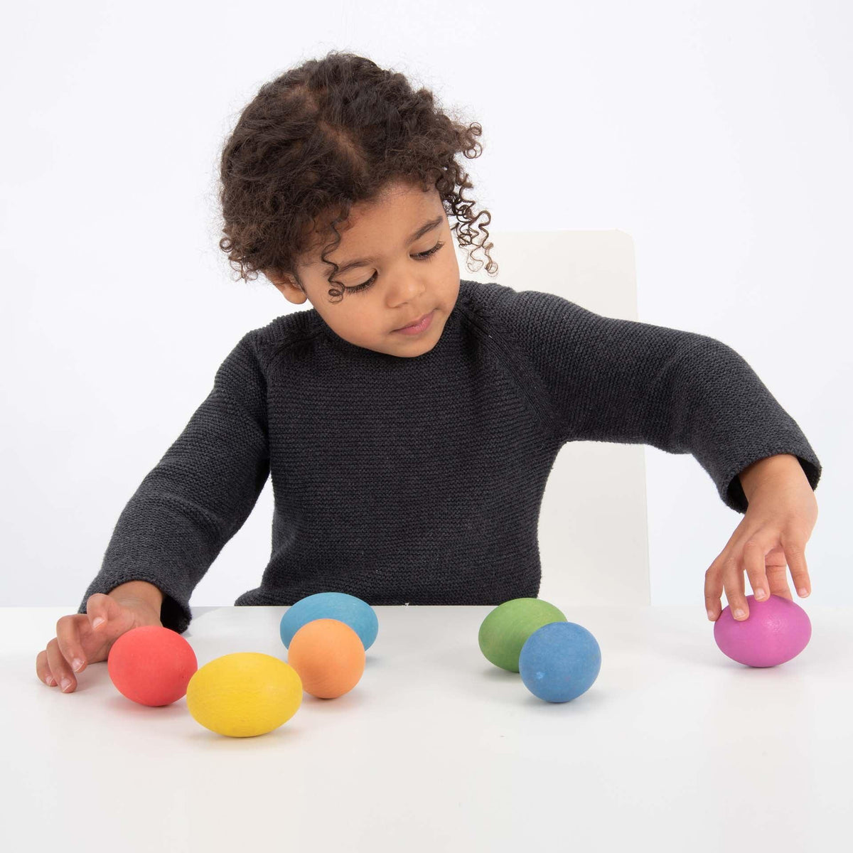 Rainbow Wooden Eggs