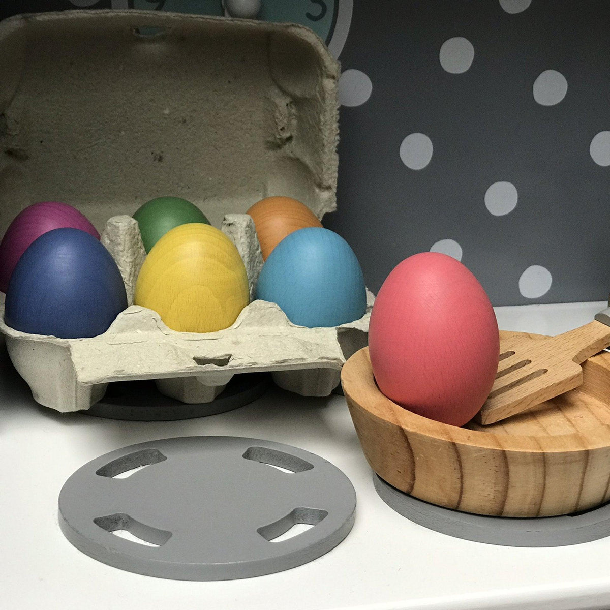 Rainbow Wooden Eggs