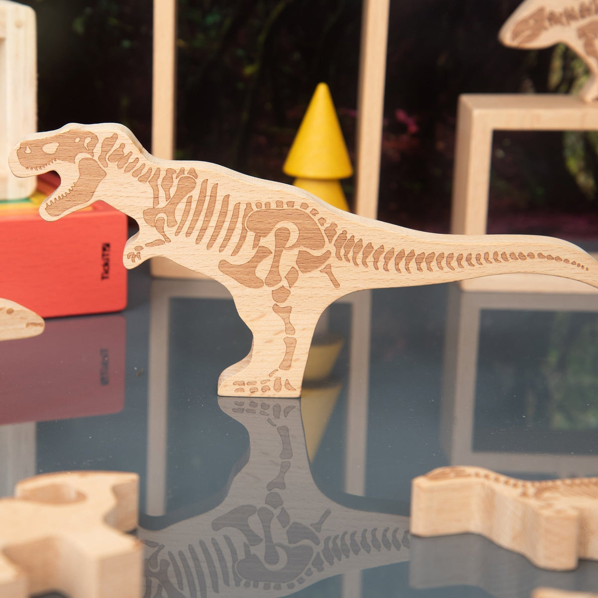 Wooden Dinosaur Blocks