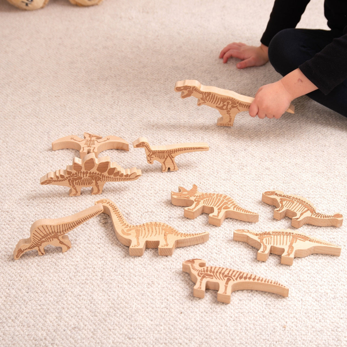 Wooden Dinosaur Blocks