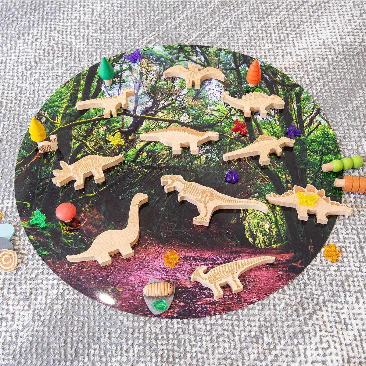 Wooden Dinosaur Blocks