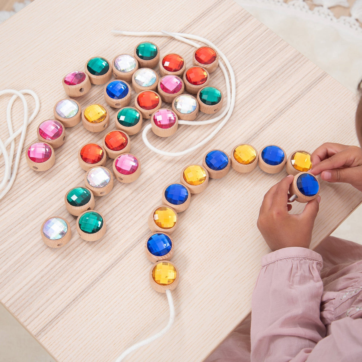 Wooden Lacing Jewels
