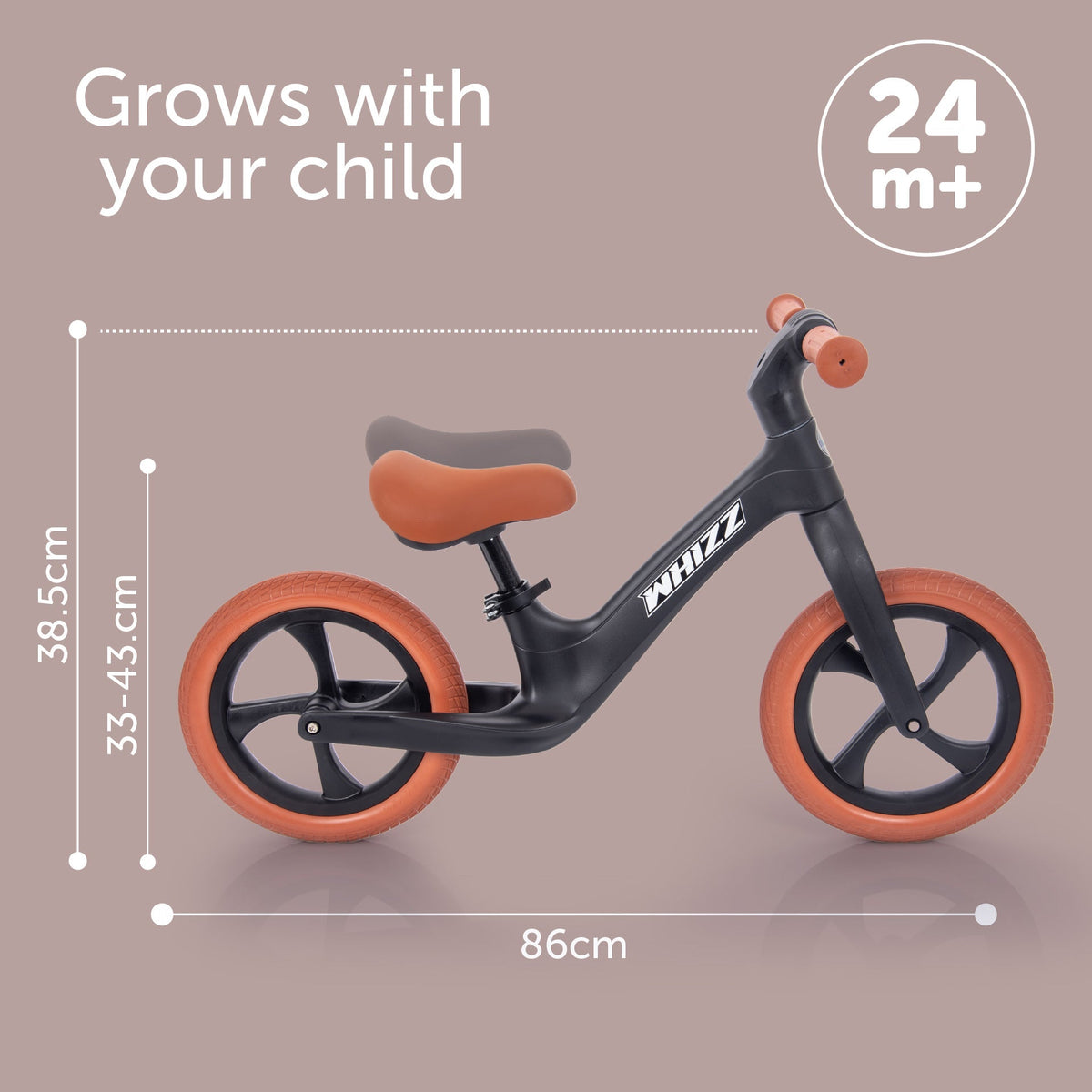 Whizz Balance Bike - Black