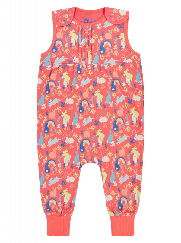 Piccalilly Pintuck Dungarees - Bunny Hop