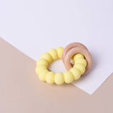 Lemon Silicone and Beechwood Teether