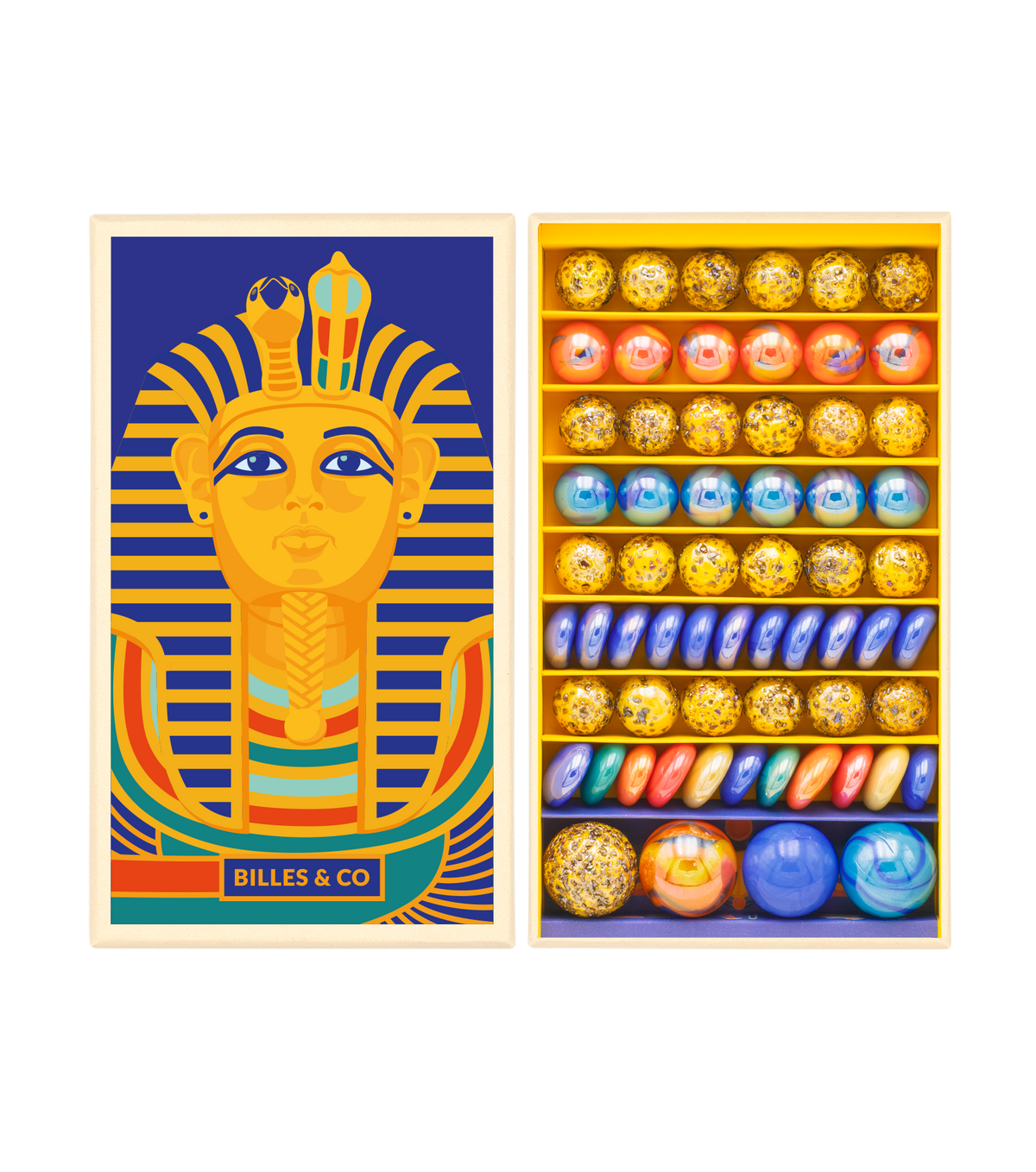 Box of 62 marbles — Tutankhamun, Egypt