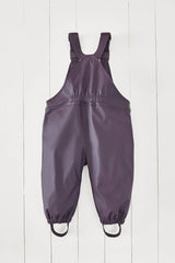 Amethyst Purple Kids Waterproof Rain Dungarees