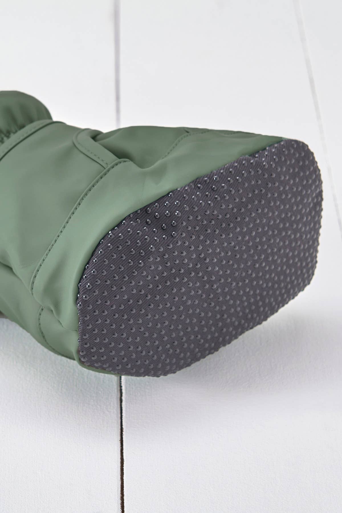 Grass+Air Khaki Green PU Showerproof Bootie