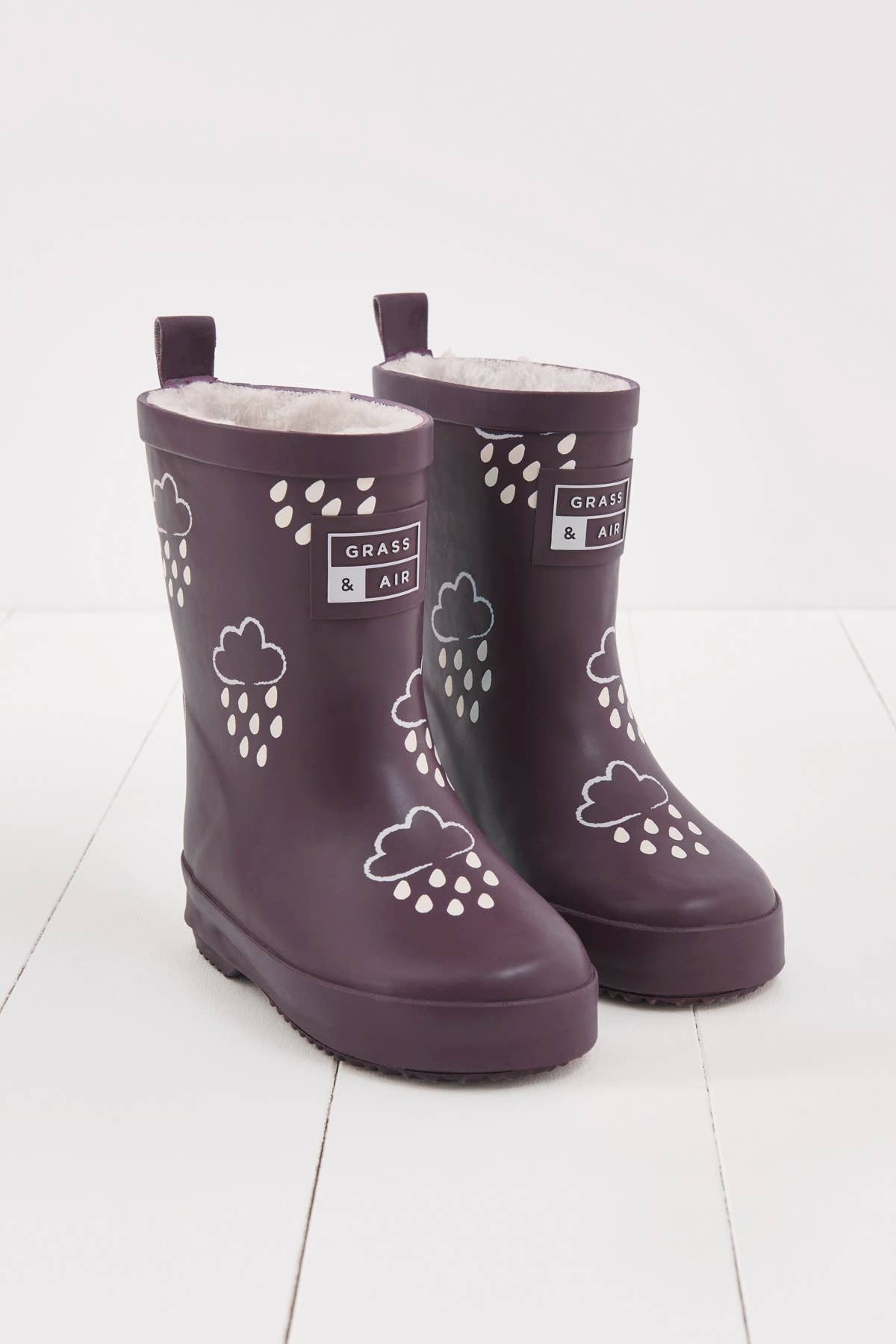 Grass+Air Amethyst Purple Colour-Changing Kids Wellies