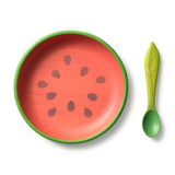Oli&Carol Wally the Watermelon Rubberwood Kids Plate Set