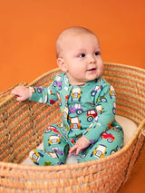 Frugi Lovely Babygrow - Terrific Tractors