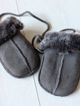 Sheepskin Baby Puddy Mitten - "Keep Safe" Cord