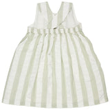 Pigeon Cross-back dress (seersucker wide stripe) - sea foam
