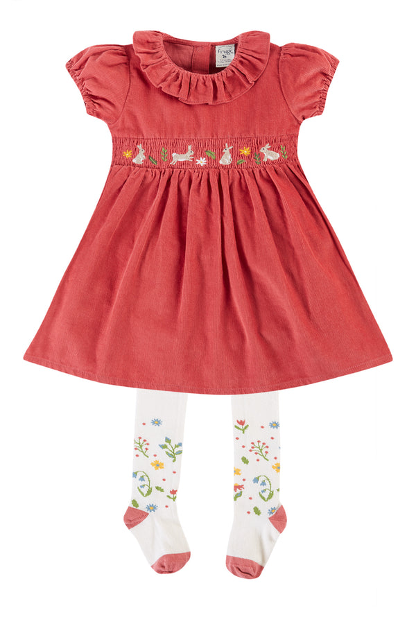 Frugi Amilie Party Outfit - Rosehip/Soft White