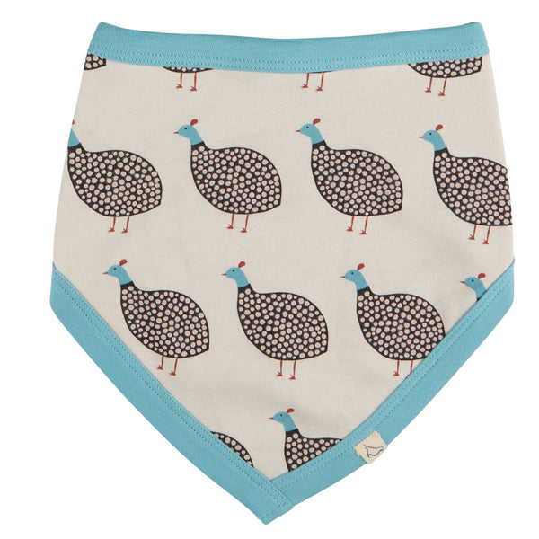 Pigeon Organics Bib (AOP), guinea fowl - ivory