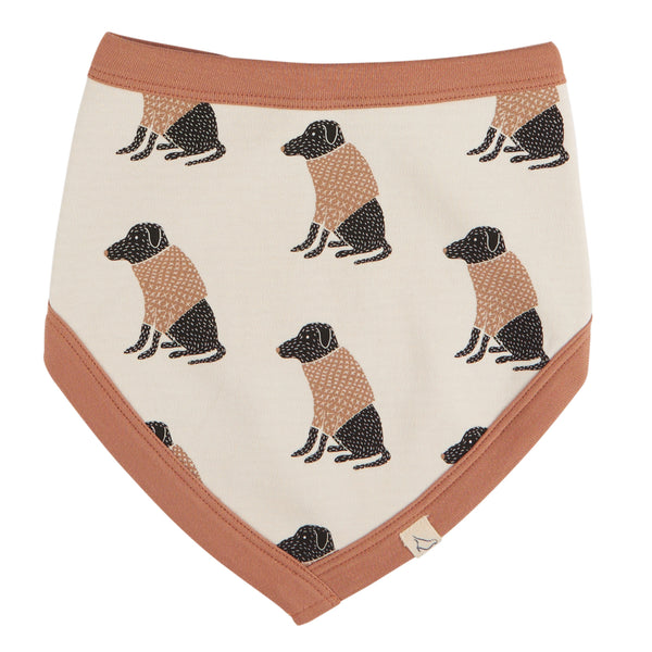 Pigeon Organics Bib (AOP), Labrador - ivory