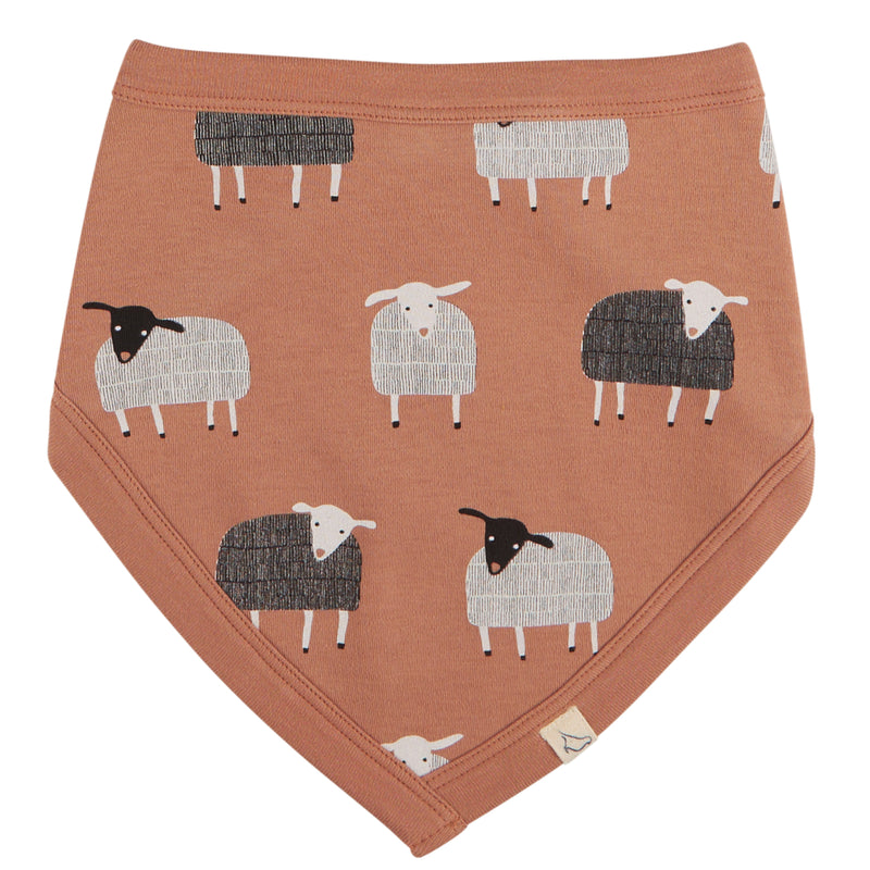 Pigeon Organics Bib (AOP), sheep - macaroon