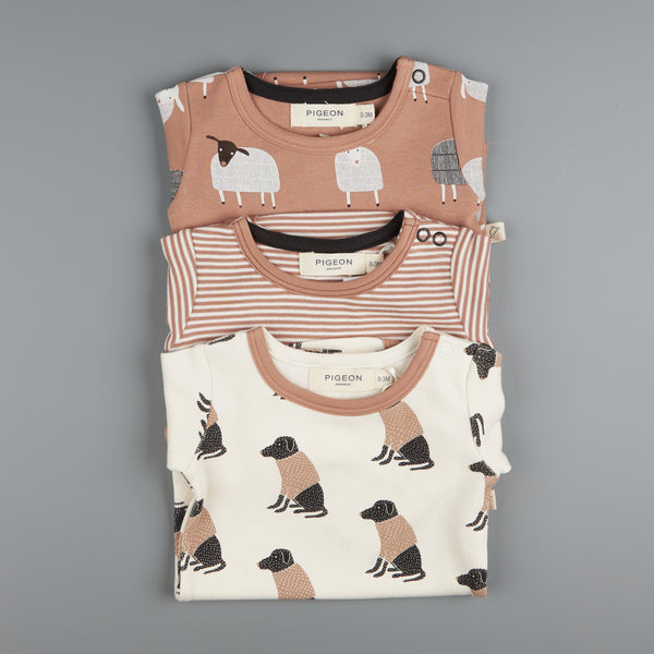 Pigeon Organics T-shirt (AOP), sheep - macaroon