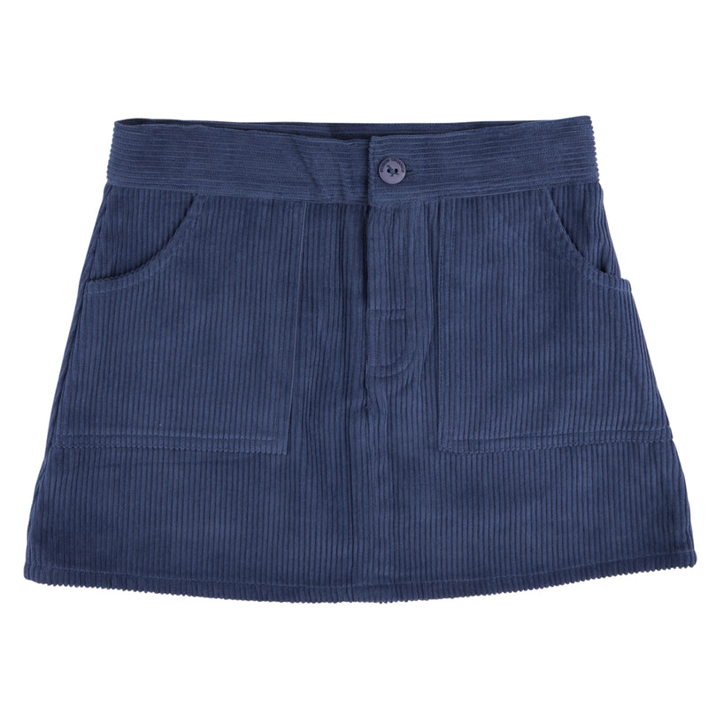 Pigeon Organics Simple cord skirt, night blue