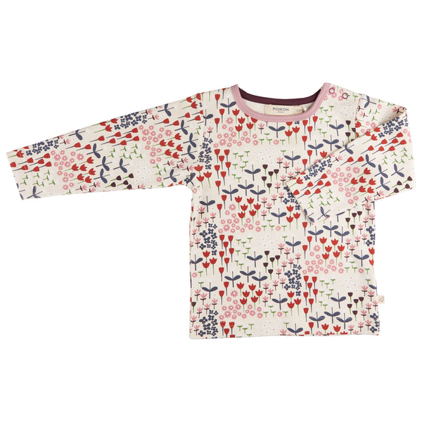 Pigeon Organics T-shirt (AOP), meadow - ivory