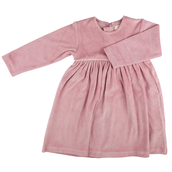 Pigeon Organics Velour party dress, pink