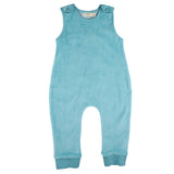 Pigeon Organics Velour playsuit, azure