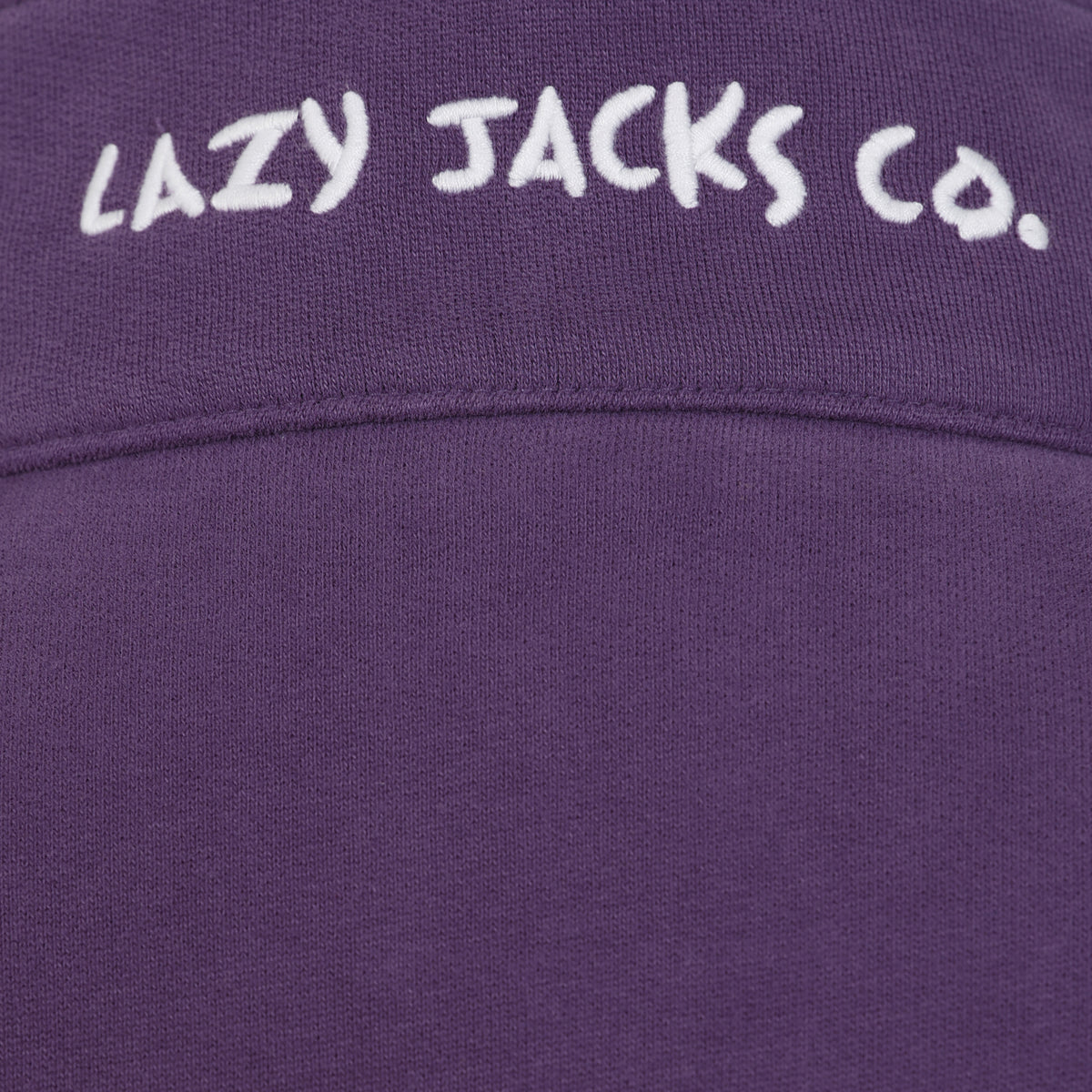 Ladies Loganberry/Sign Post Lazy Jacks Wells-Next-the-Sea Printed Full Zip Sweatshirt