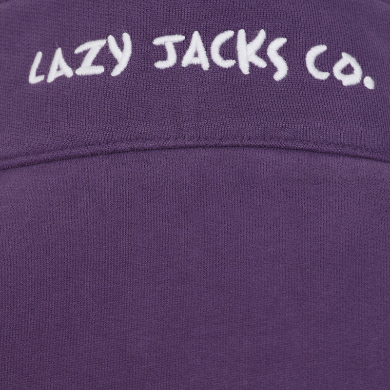 Lazy Jacks Ladies Wells-Next-the-Sea Printed Full Zip Sweatshirt - Loganberry