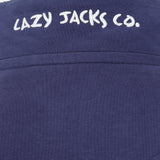 Lazy Jacks Ladies Wells-Next-the-Sea Printed 1/4 Zip Sweatshirt - Twilight