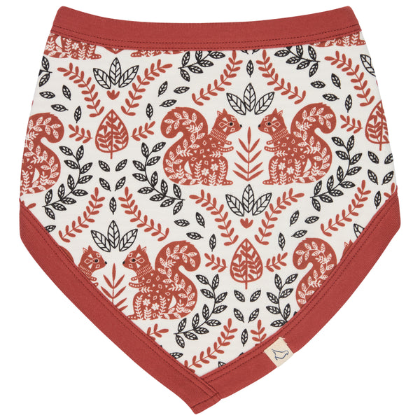 Pigeon Organics Bib (AOP), squirrel