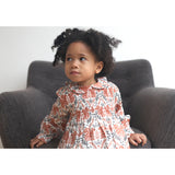 Pigeon Organics Smock dress w. Peter Pan collar, squirrel