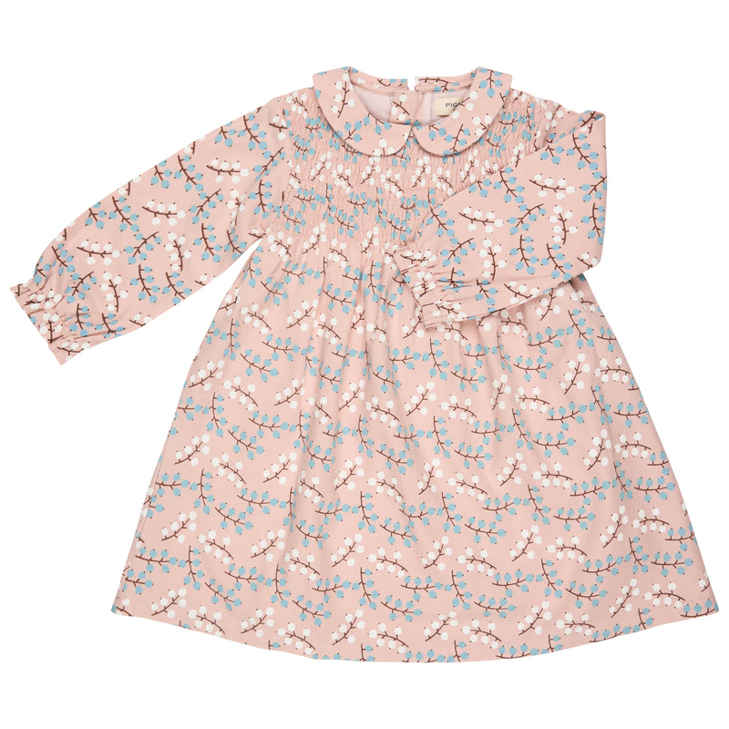 Pigeon Organics Smock dress w. Peter Pan collar, winter berry