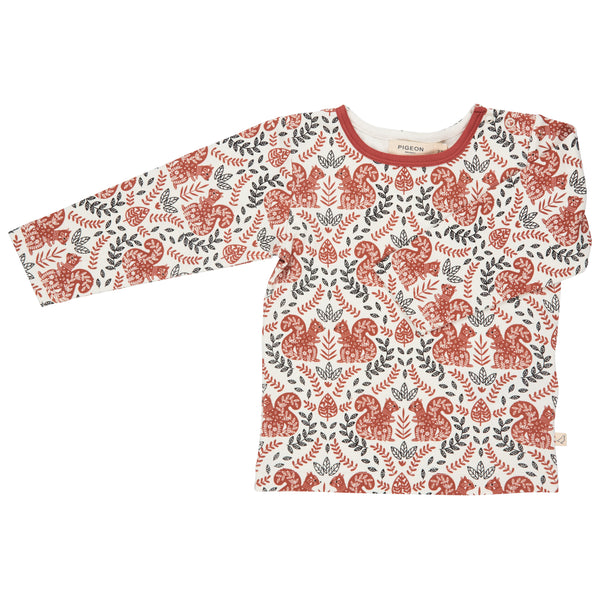 Pigeon Organics T-shirt (AOP) - squirrel