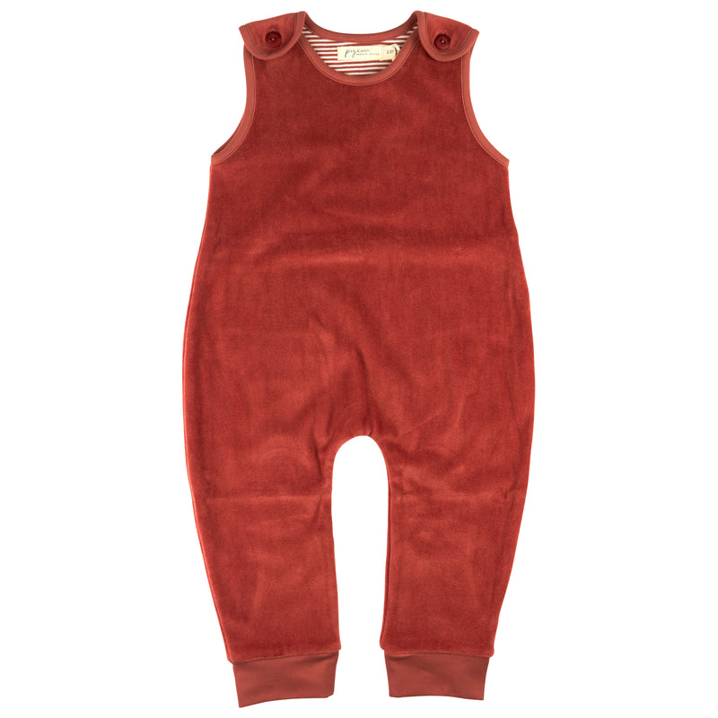 Pigeon Organics Velour playsuit - orange