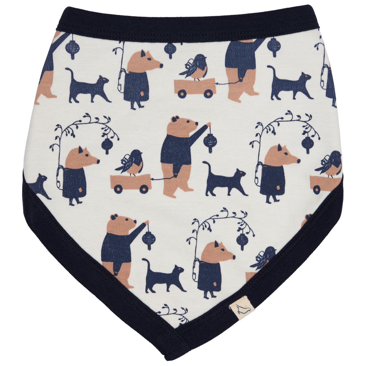 Pigeon Organics Bib (AOP), animal procession