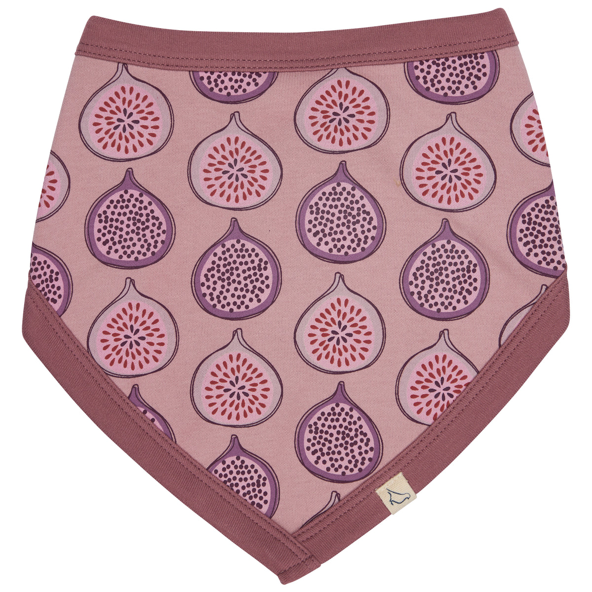 Pigeon Organics Bib (AOP), fig - pink