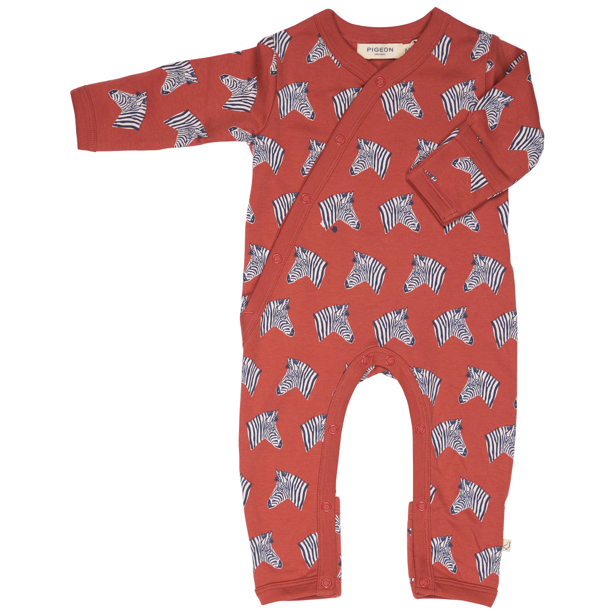 Pigeon Organics Kimono romper (AOP), zebra