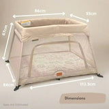 Airpod 3 Travel Cot Includes Newborn Bassinet Insert - Beige