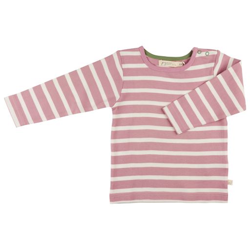 Pigeon Organics T-shirt Breton stripe - pink