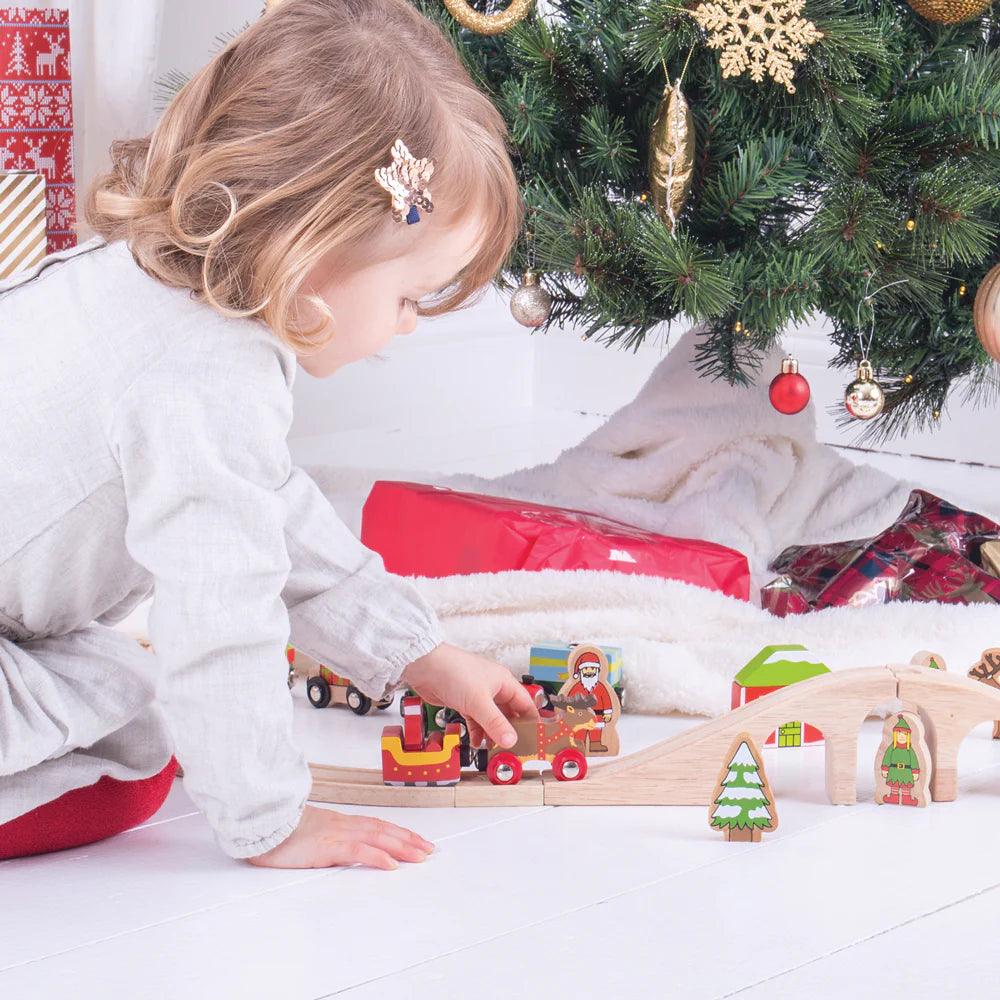 Bigjigs Father Christmas & Reindeer Train