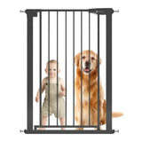 Venture Q-Fix 110cm Extra Tall Pressure Fit Baby & Pet Safety Gate - 73-80cm - Black