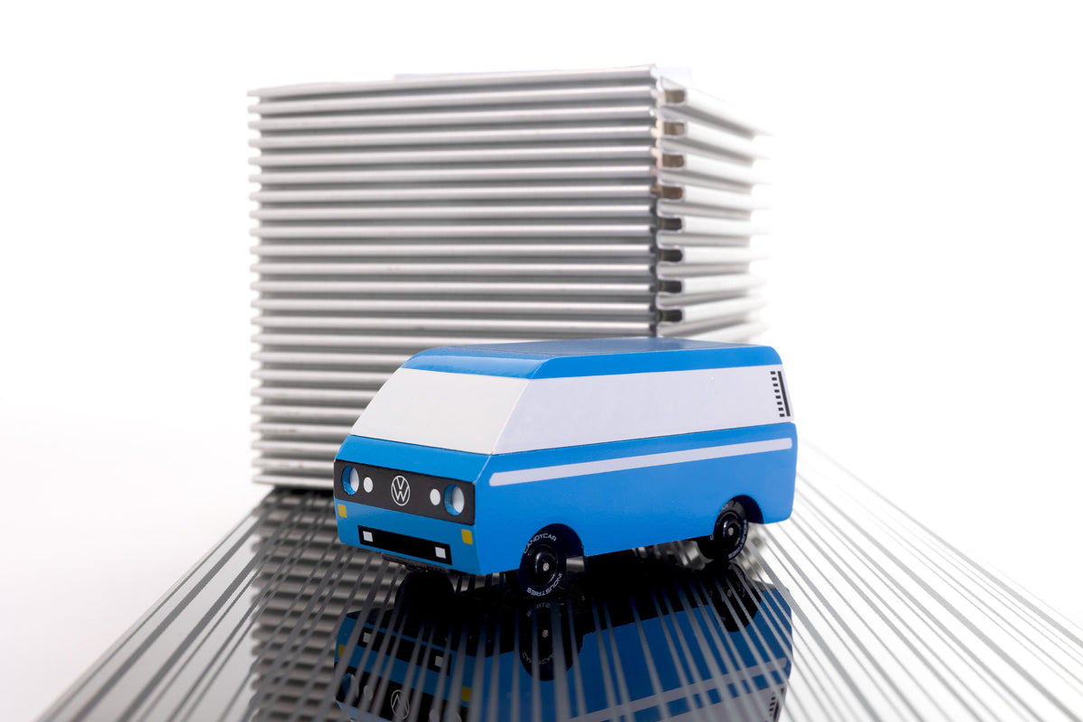 Candylab Wooden Diecast Candyvan VW T3 Blue Van Diesel