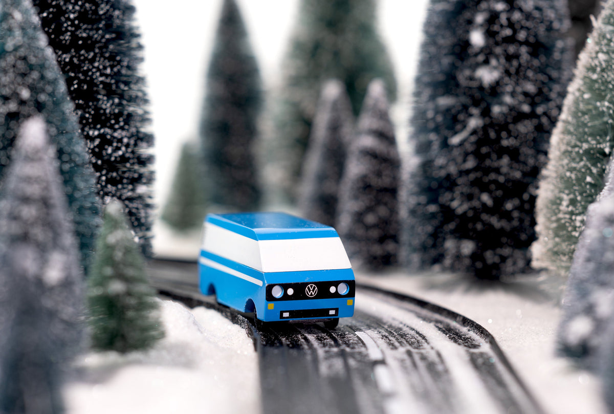 Candylab Wooden Diecast Candyvan VW T3 Blue Van Diesel