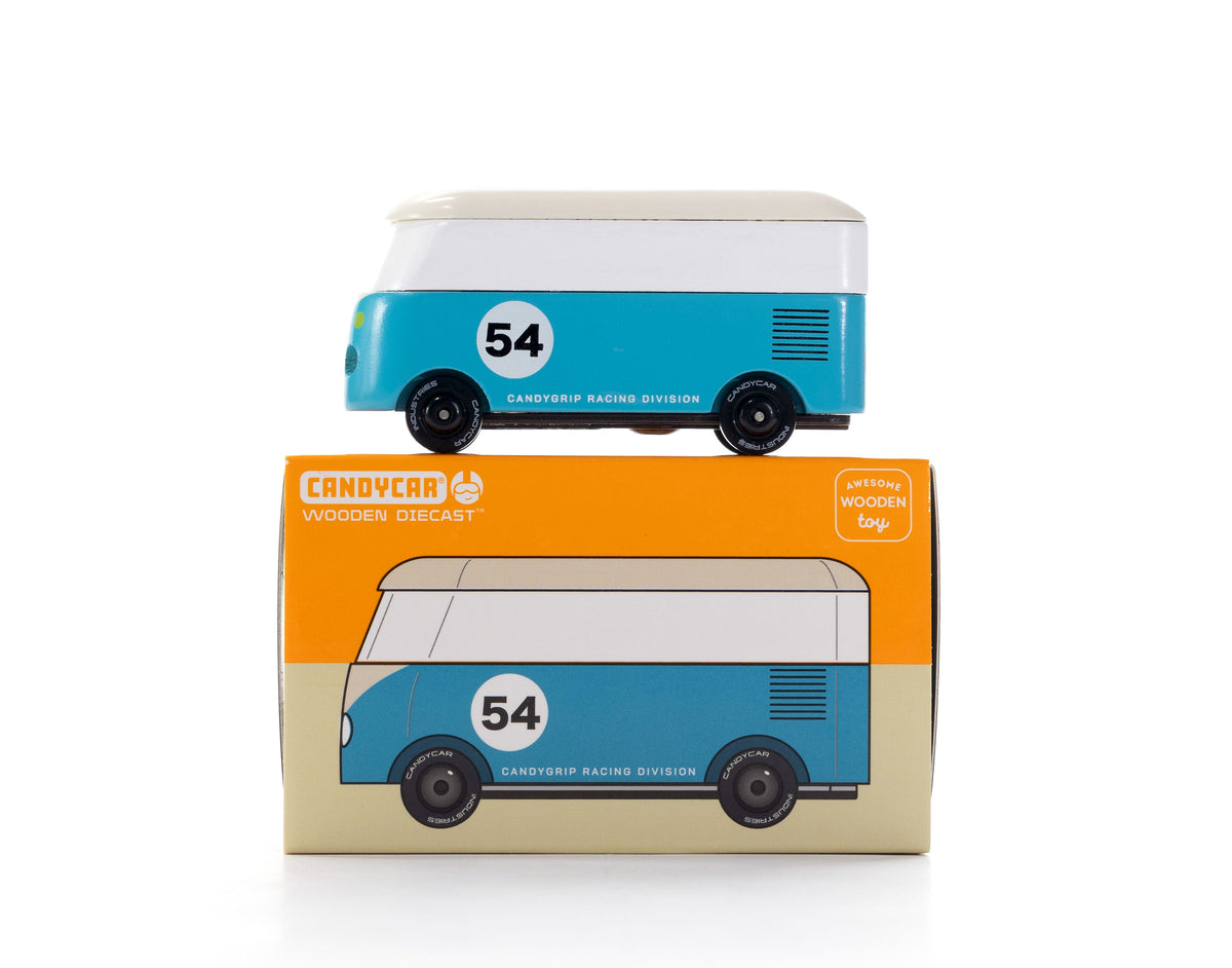 Candylab Wooden Diecast Candyvan VW T1 Blue 54
