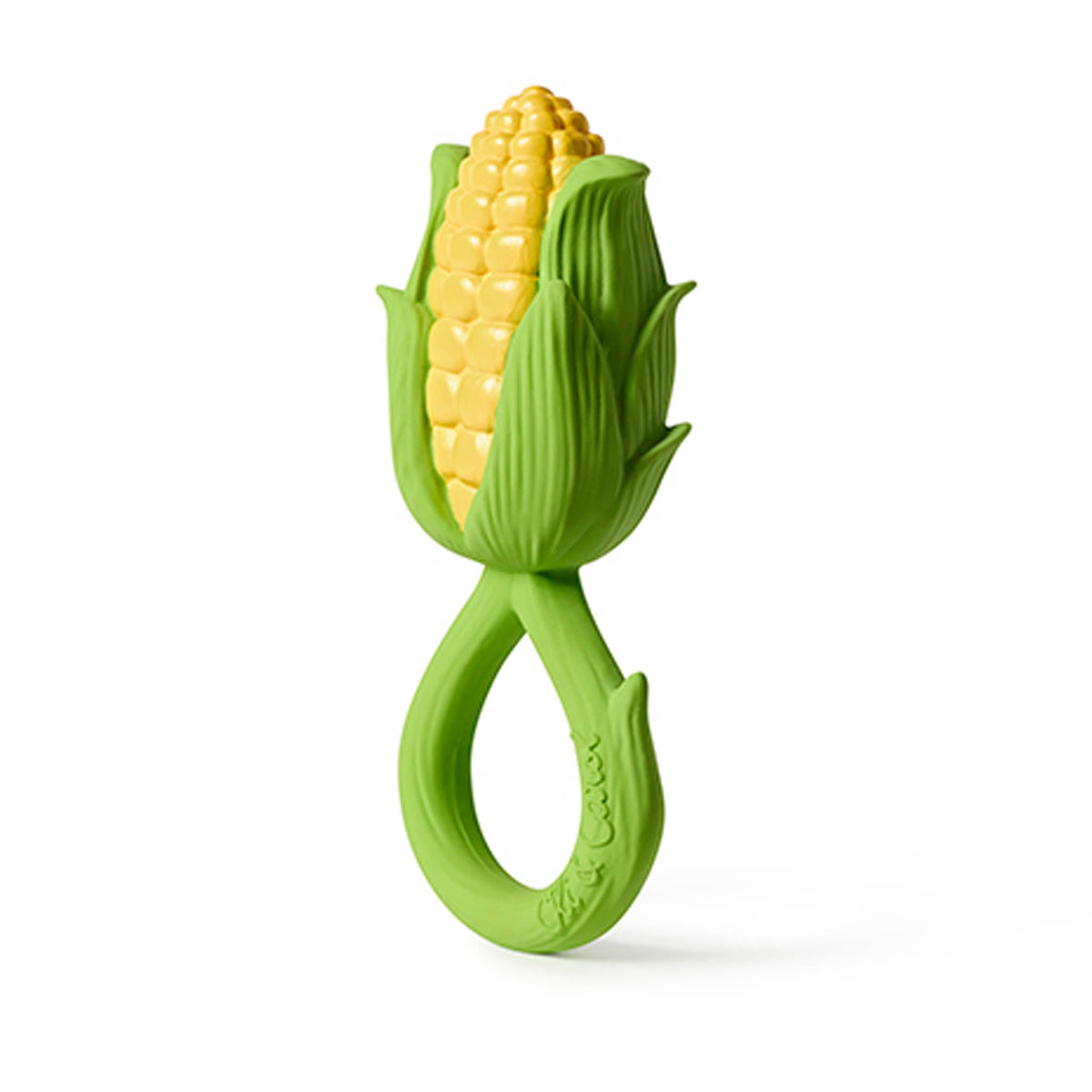 Oli & Carol Corn Natural Rubber Baby Rattle