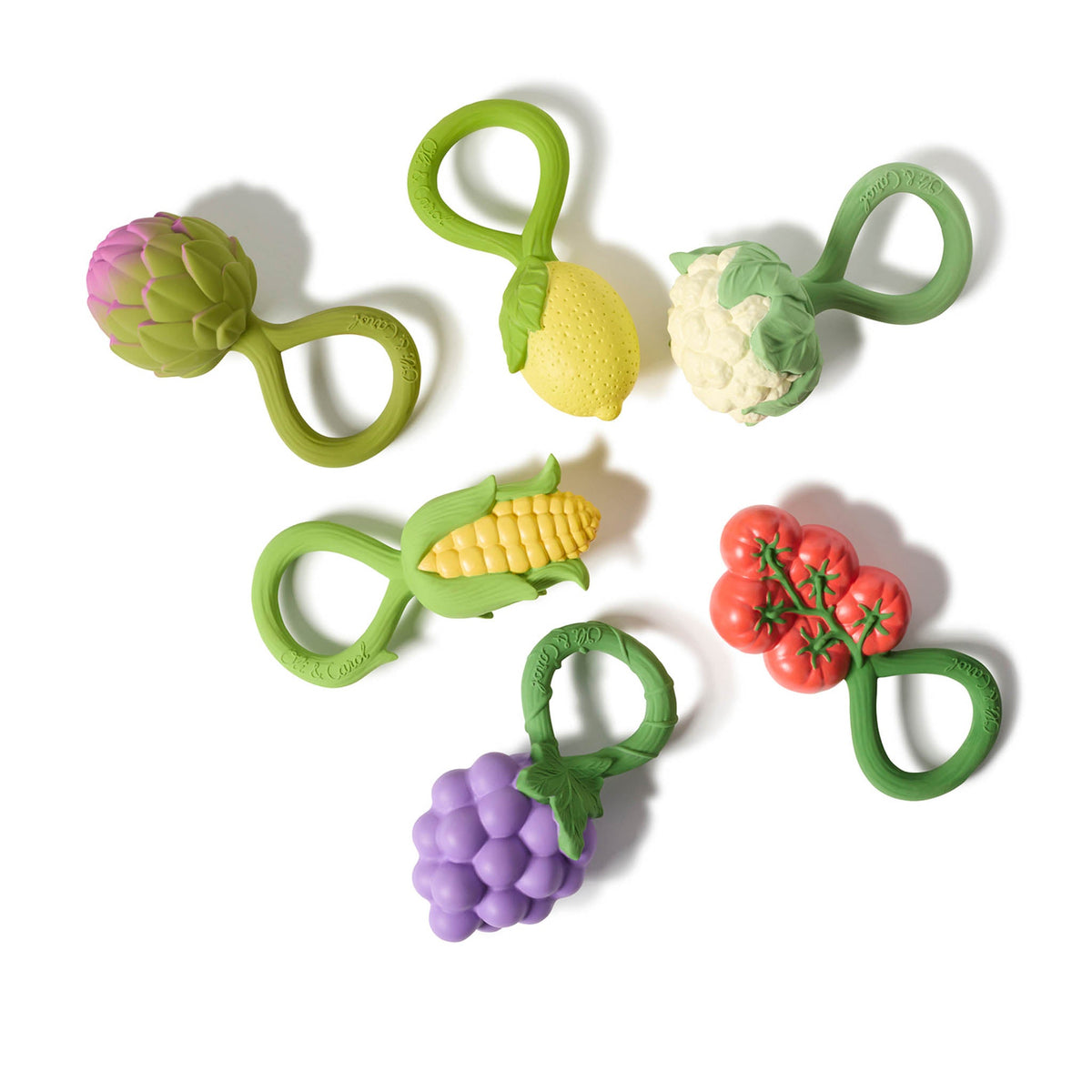 Oli & Carol Corn Natural Rubber Baby Rattle