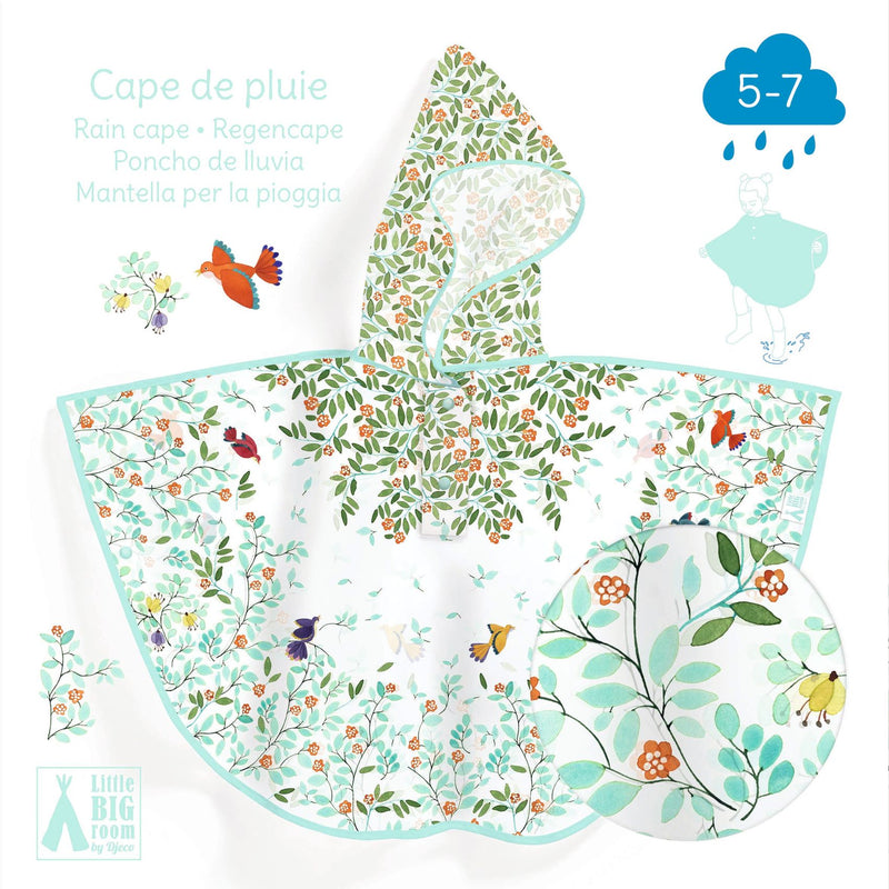 Djeco Rain Cape Large (5-7 Yrs) Foliage – Ele and Me Wells