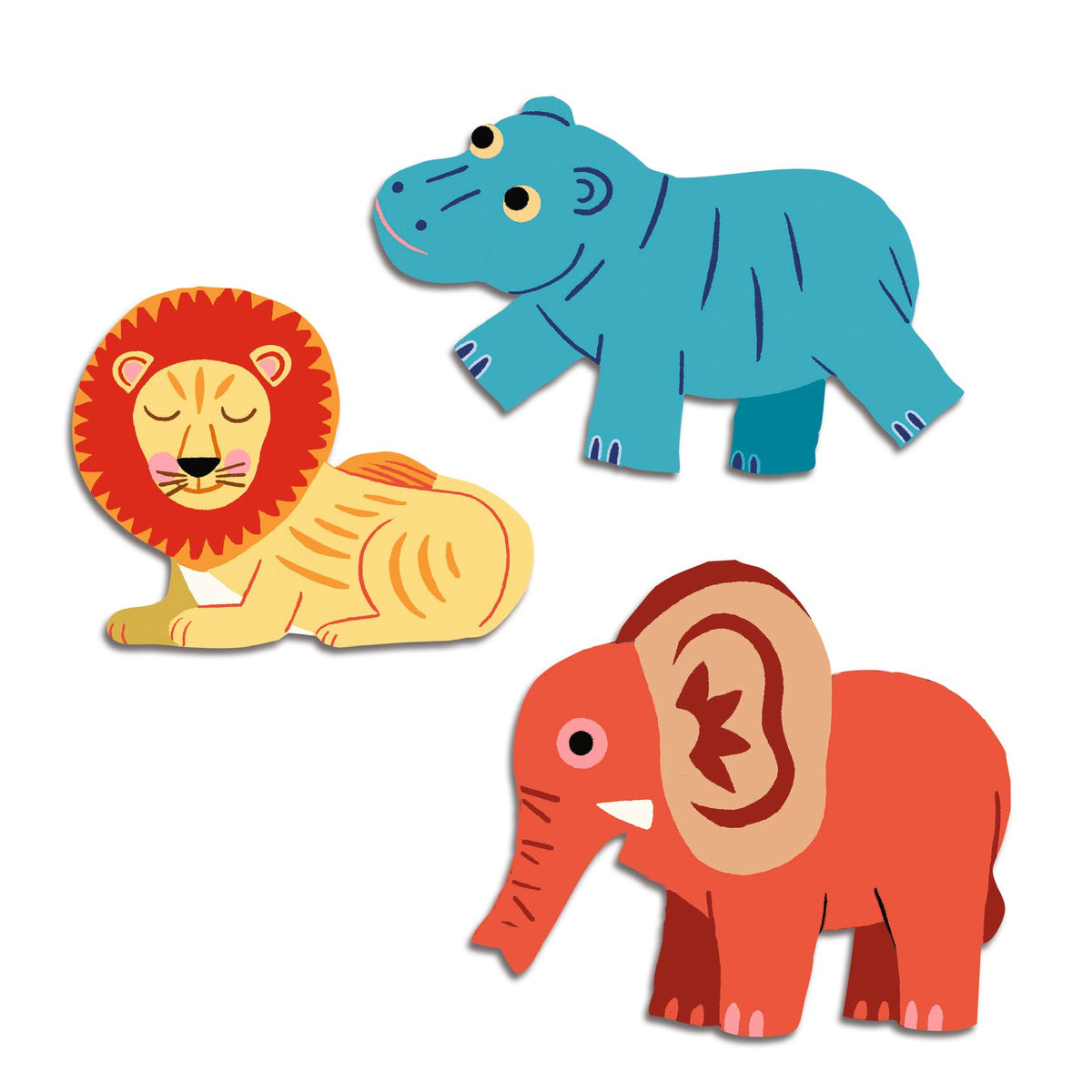 Djeco Big Stickers - Safari Animals